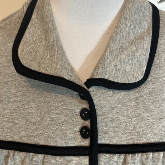 Motto Brand button up colored cardigan/jacket sweatshirt material gray/black L - Picture 2 of 10